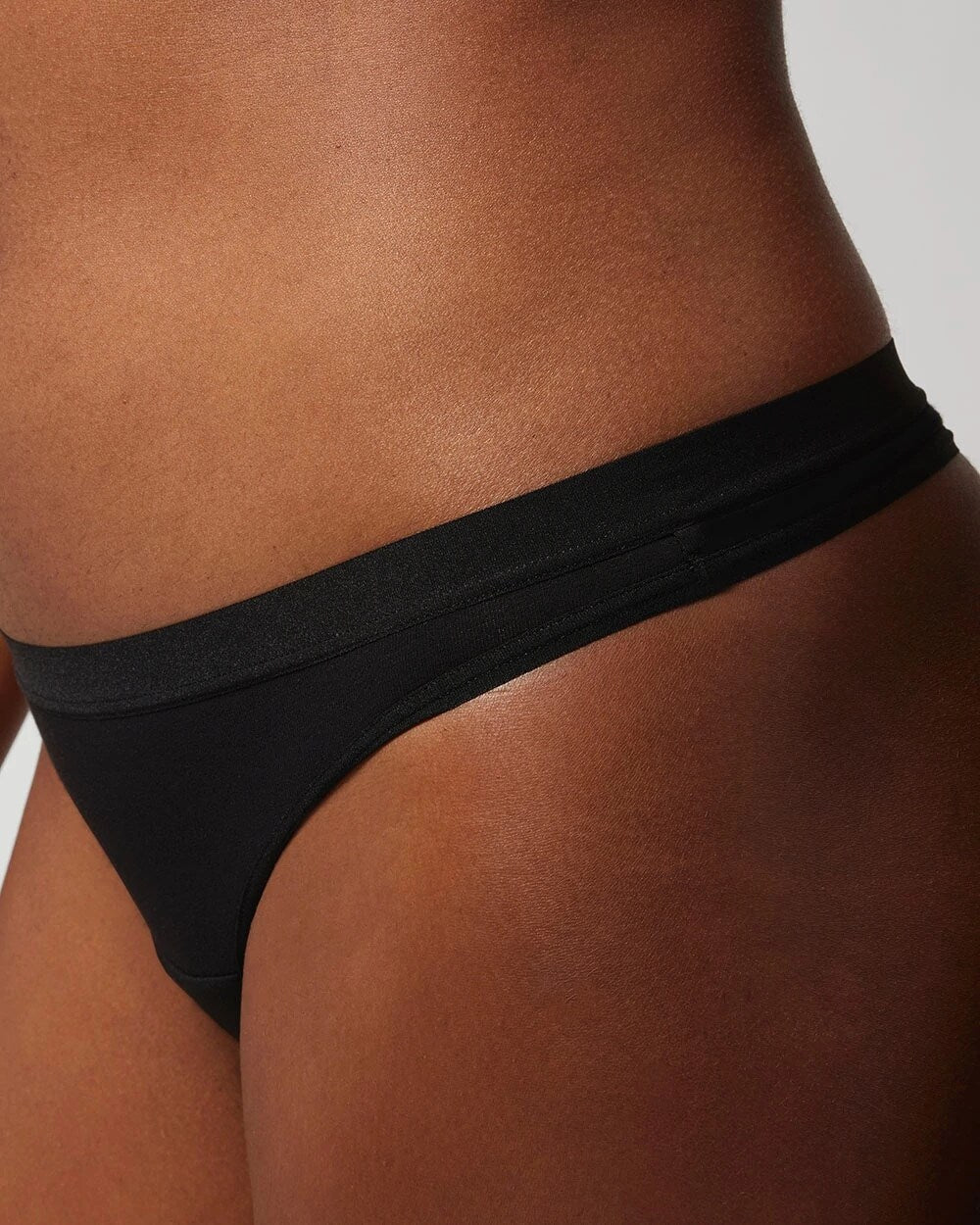 Cotton Thong Panty - BLACK | Soma Women