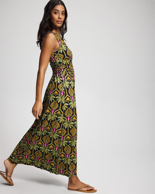 Goddess Maxi Bra Dress - PALMY PATTERNS NAVY | Soma Women