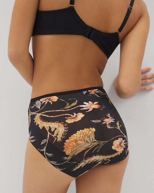 Modern Brief Panty - JAIPUR FLORAL BLACK | Soma Women