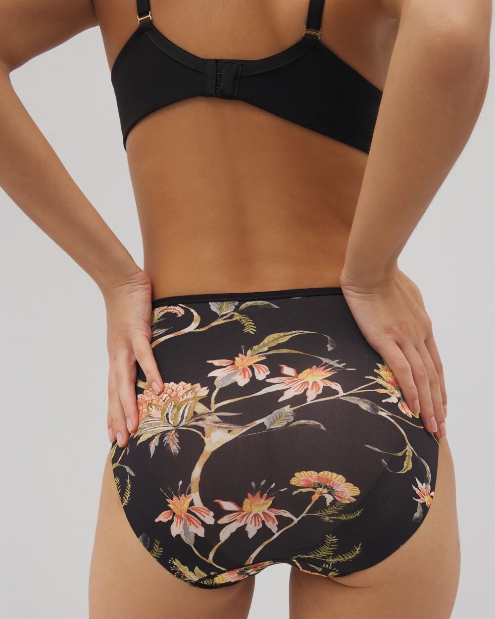 Edge High-Leg Panty - JAIPUR FLORAL BLACK | Soma Women