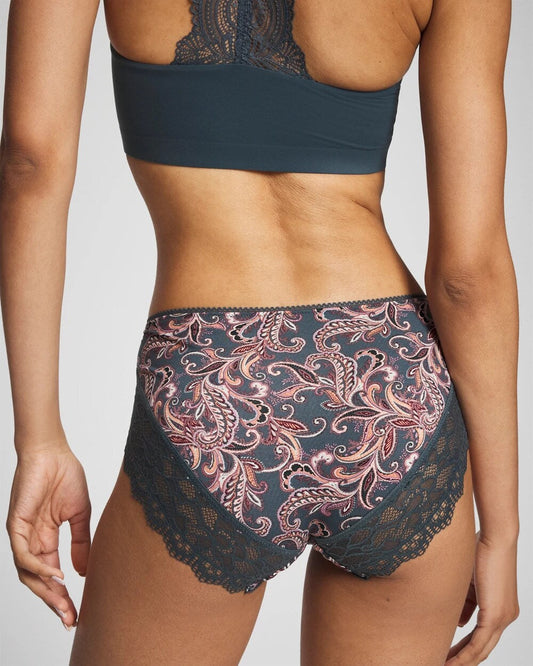 High-Leg Panty with Enchanting Lace - IMPERIAL PAISLEY M PET | Soma Women