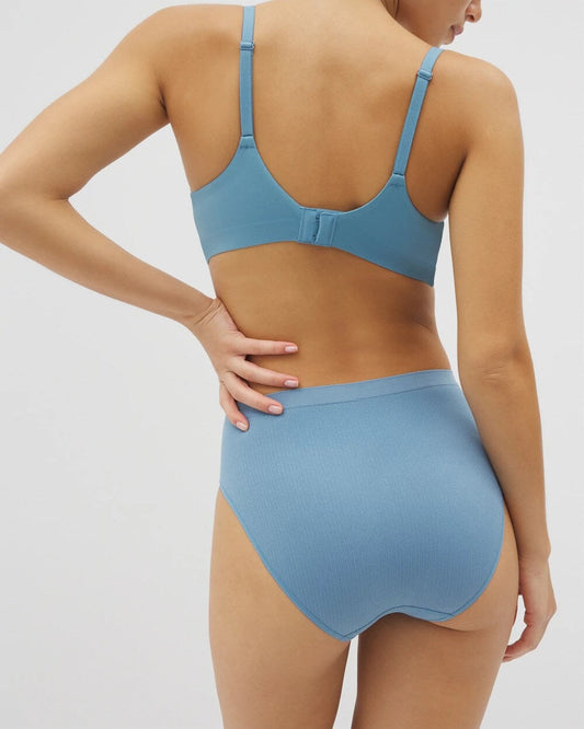 Seamless Rib High-Leg Panty - BLUE HEAVEN | Soma Women