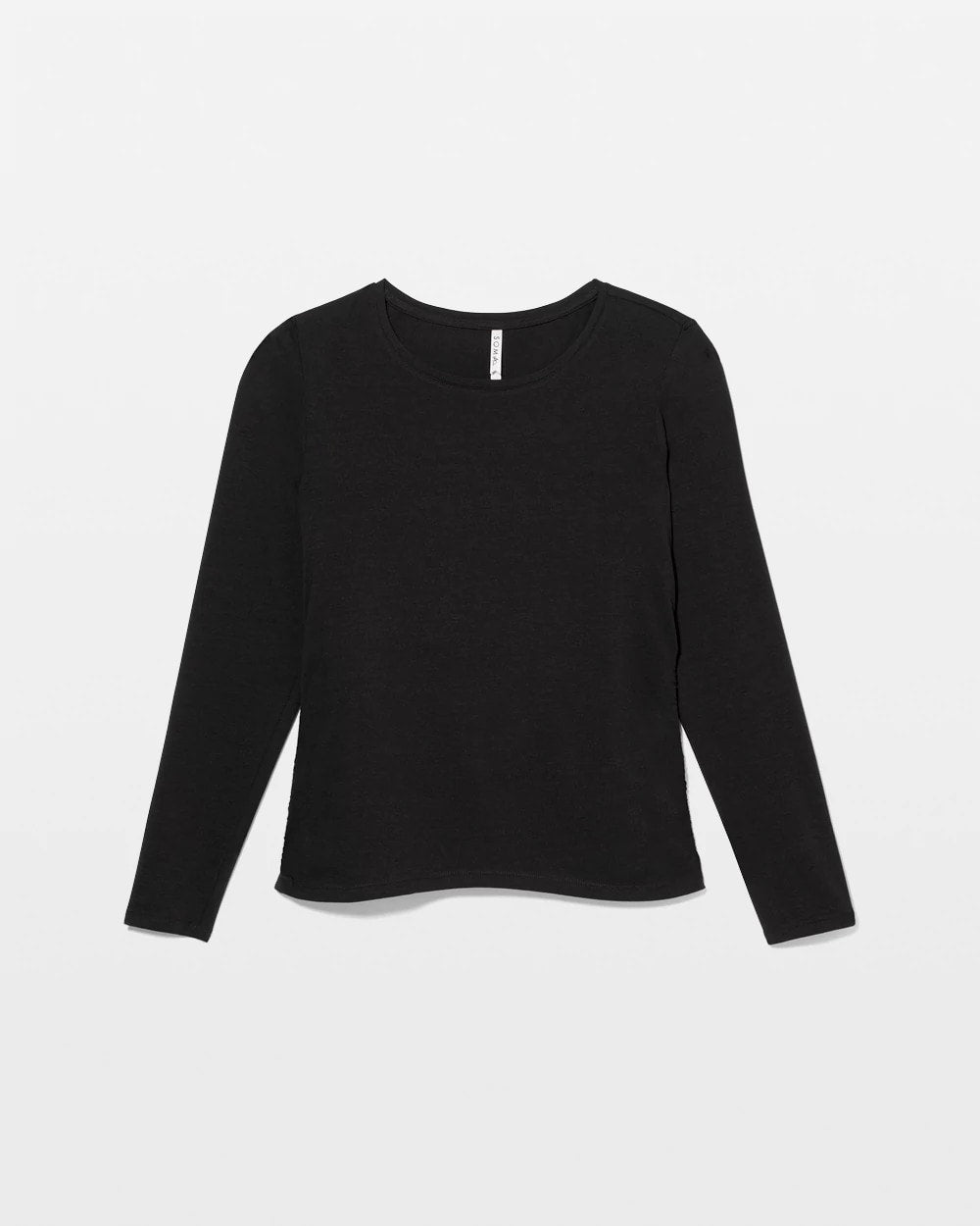 Ruched Long Sleeve Pajama Tee - BLACK | Soma Women