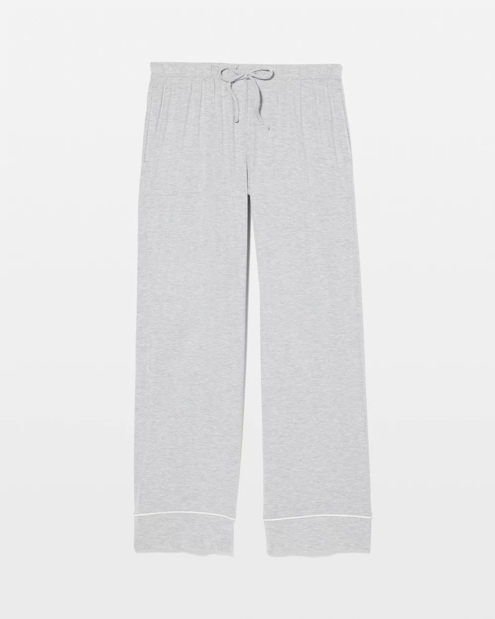 Solid Piped Pajama Pants - HEATHER OPAL GRAY | Soma Women