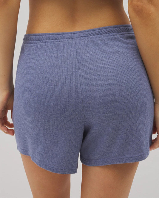 Lightweight Rib Knit Pajama Shorts - HEATHER DUSK | Soma Women