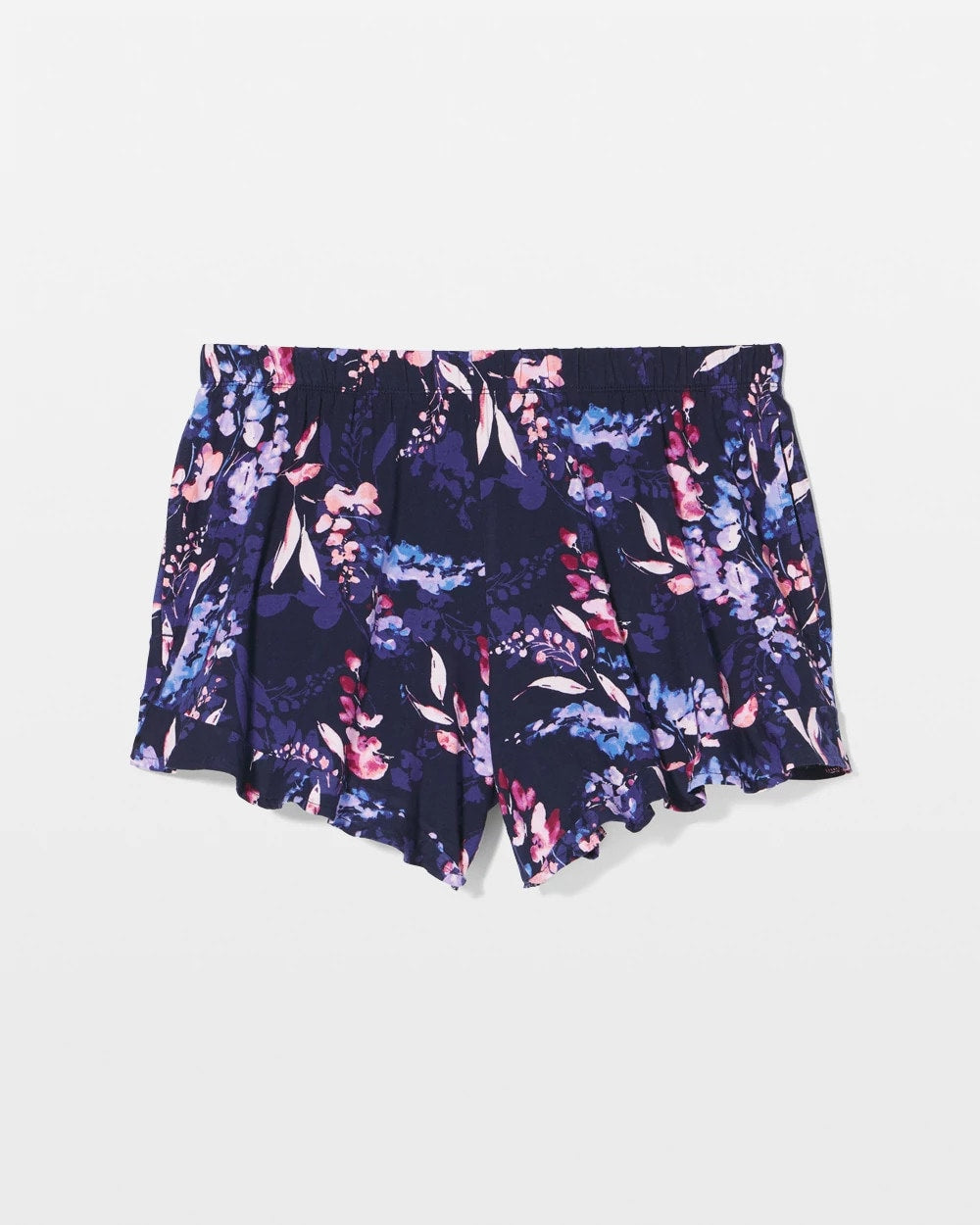Ruffle Pajama Shorts - BLOOM BRIGHTLY NAVY | Soma Women