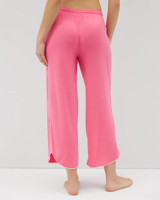 Solid Piped Crop Pajama Pant - CAMELLIA ROSE | Soma Women