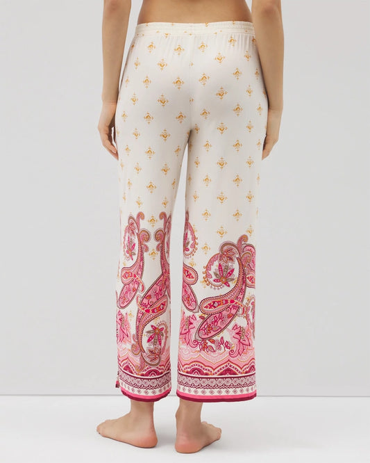 Cropped Pajama Pants - KASHMIR PAISLEY PLCD CH | Soma Women