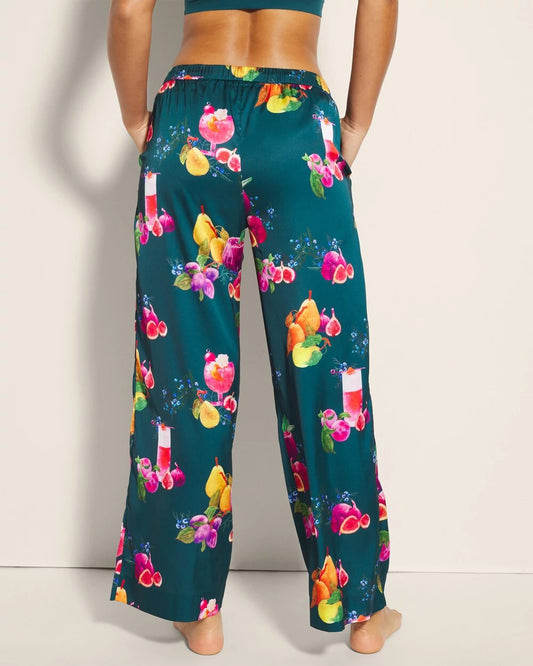 Piped Pajama Pant - GETTIN FIGGY WITH IT TEAL | Soma Women