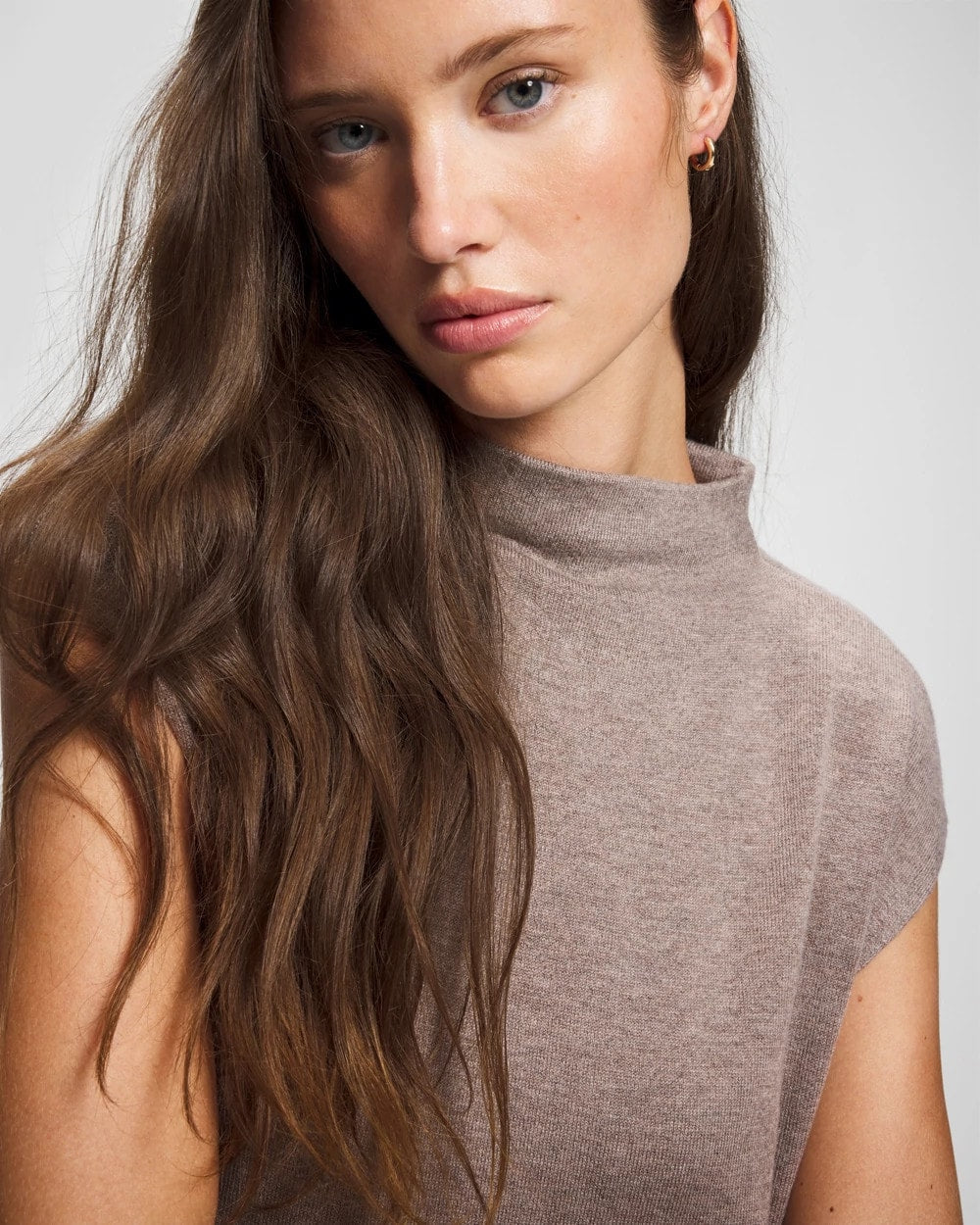 Premier Knit Sweater Funnel Neck Midi Dress - HEATHER FAWN | Soma Women