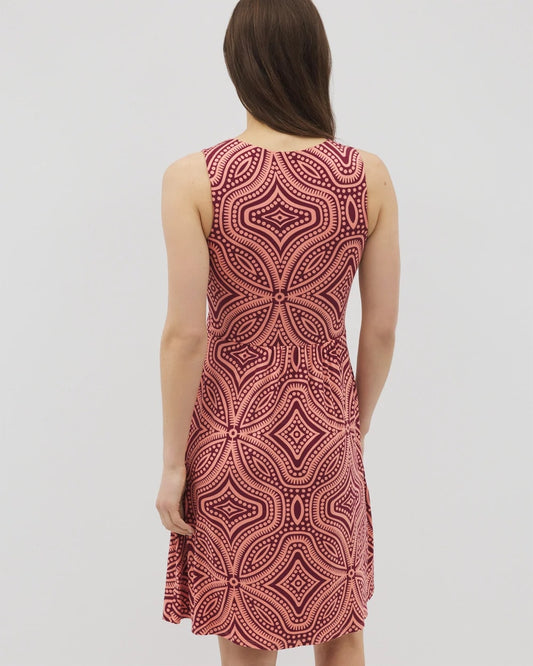 V-Neck Short Bra Dress - GOA GEO GRAND VELVET PLUM | Soma Women