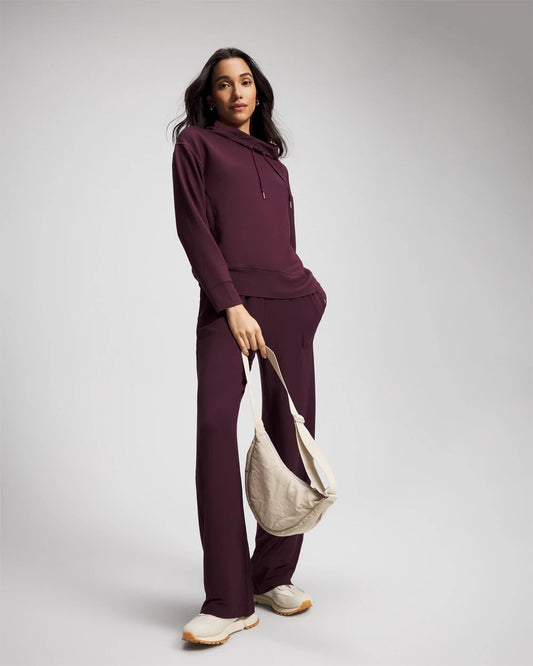 Ultrasoft Fleece Relaxed Funnel Neck Sweatshirt - MERLOT | Soma Women