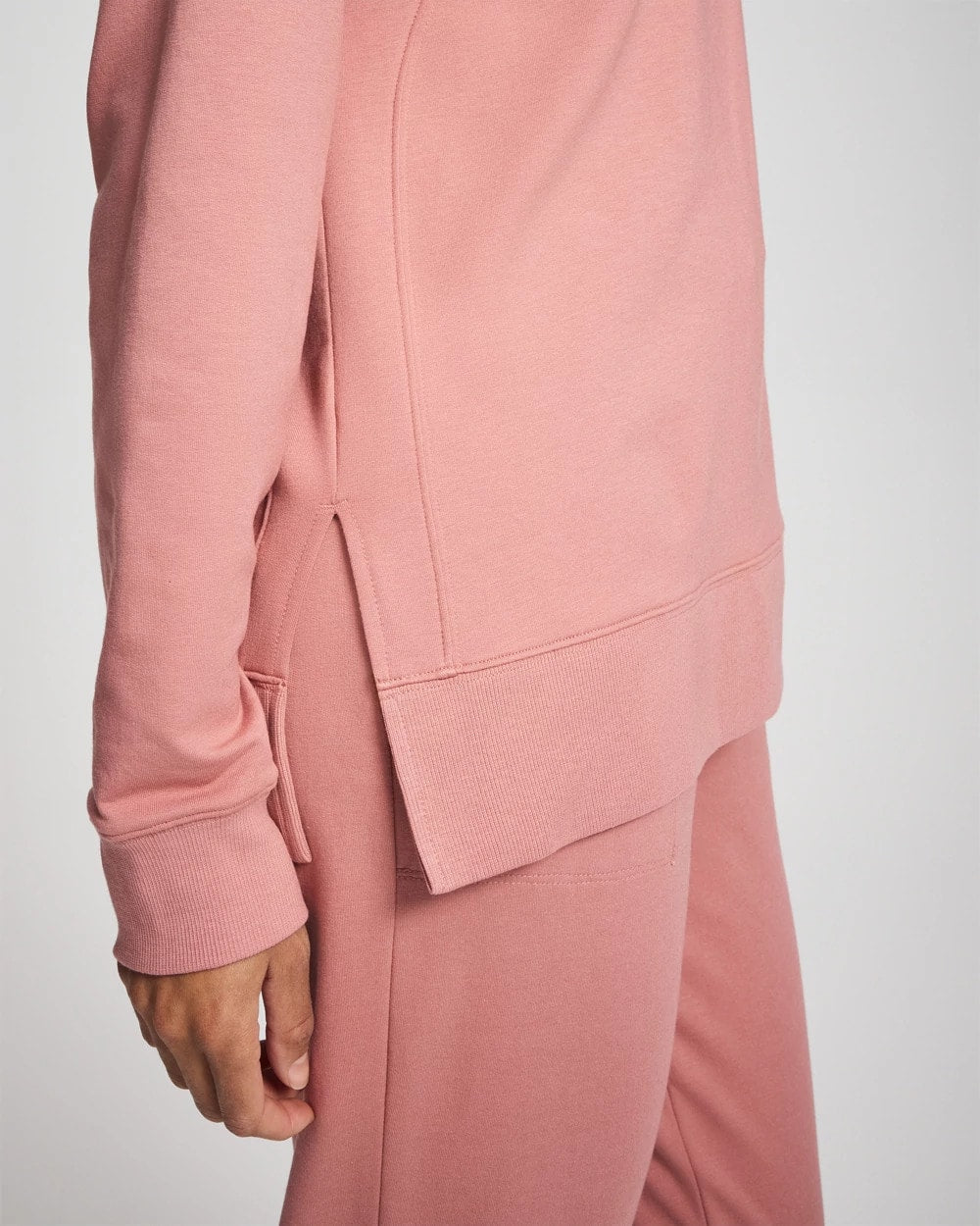Essential Terry Crewneck Sweatshirt - CINDER ROSE | Soma Women
