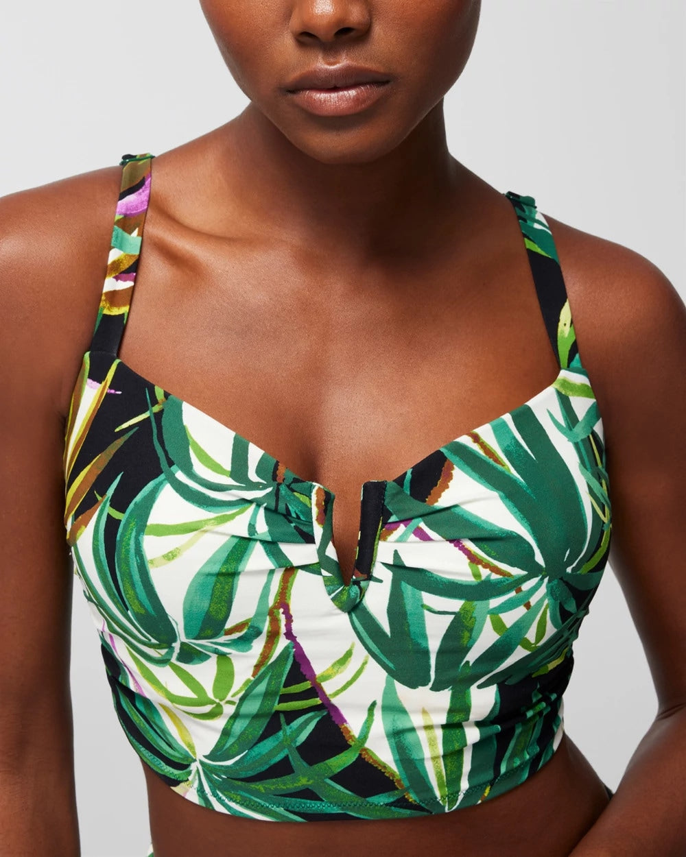 V-Wire Cropped Bikini Top - BUNGALOW PALMS MINI IVORY | Soma Women