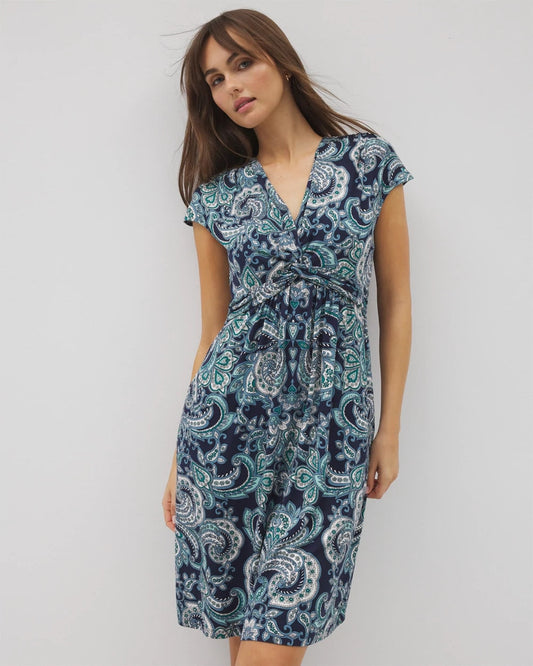 Twist Short Bra Dress - SHOW OFF PAISLEY NAVY | Soma Women