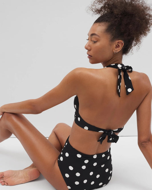 Shirred Halterkini Top - MOVEMENT DOT MINI B | Soma Women