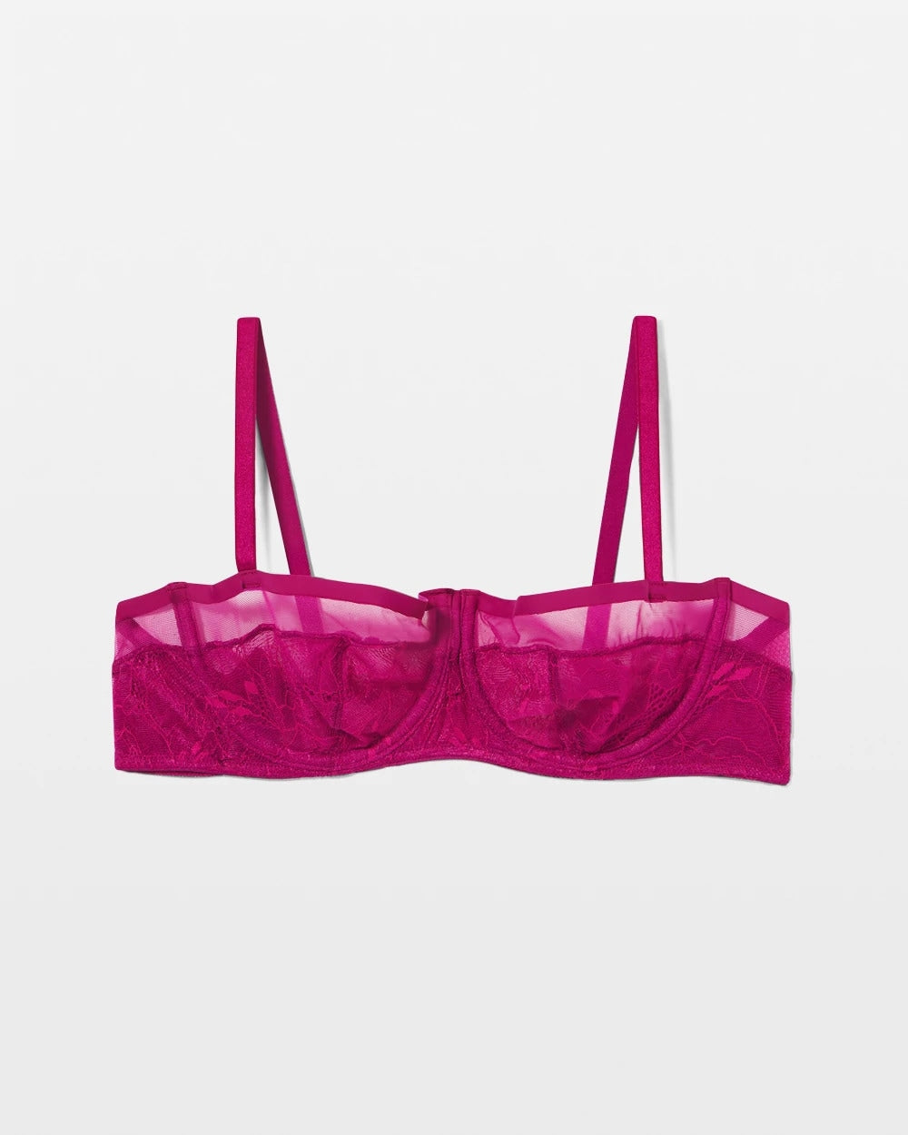 Sheer Lace Unlined Balconette Bra - MAGENTA ORCHID | Soma Women