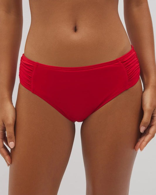 Ruched Bikini Bottoms - BARBADOS CHERRY | Soma Women