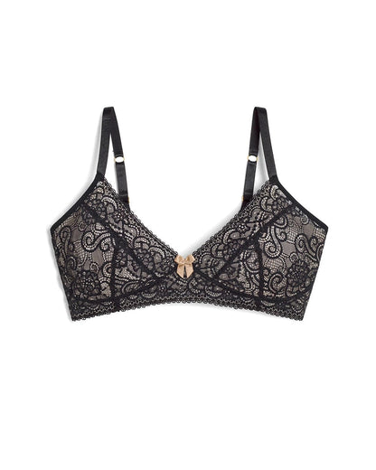 Wireless Pocketed Lace Bra - BLACK | Soma Women