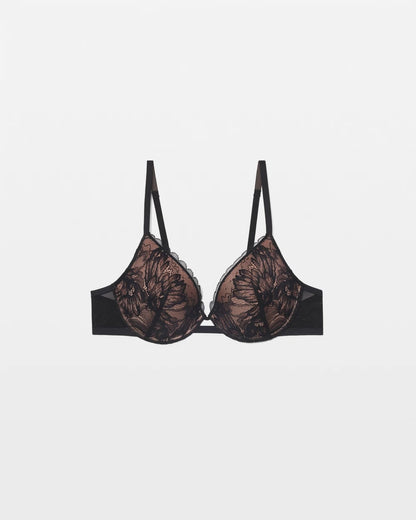 Plunge Bra with Lace - BLACK | Soma Women