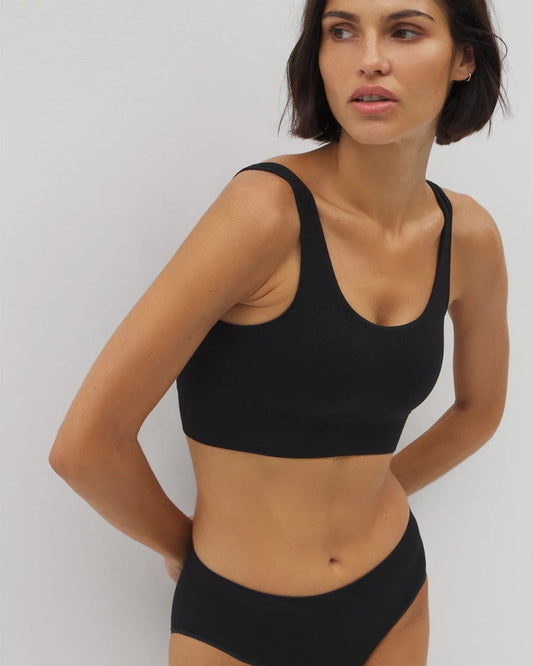 Seamless Rib Bralette - BLACK | Soma Women