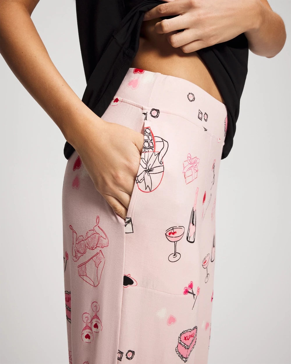 Short Sleeve + Pant Pajama Set - BE MINE PRETTY PINK | Soma Women