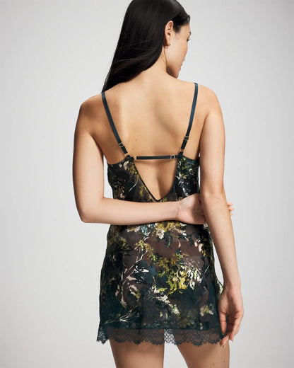 Silk Burnout Chemise - FERN FANTASY DARK HARBOUR | Soma Women