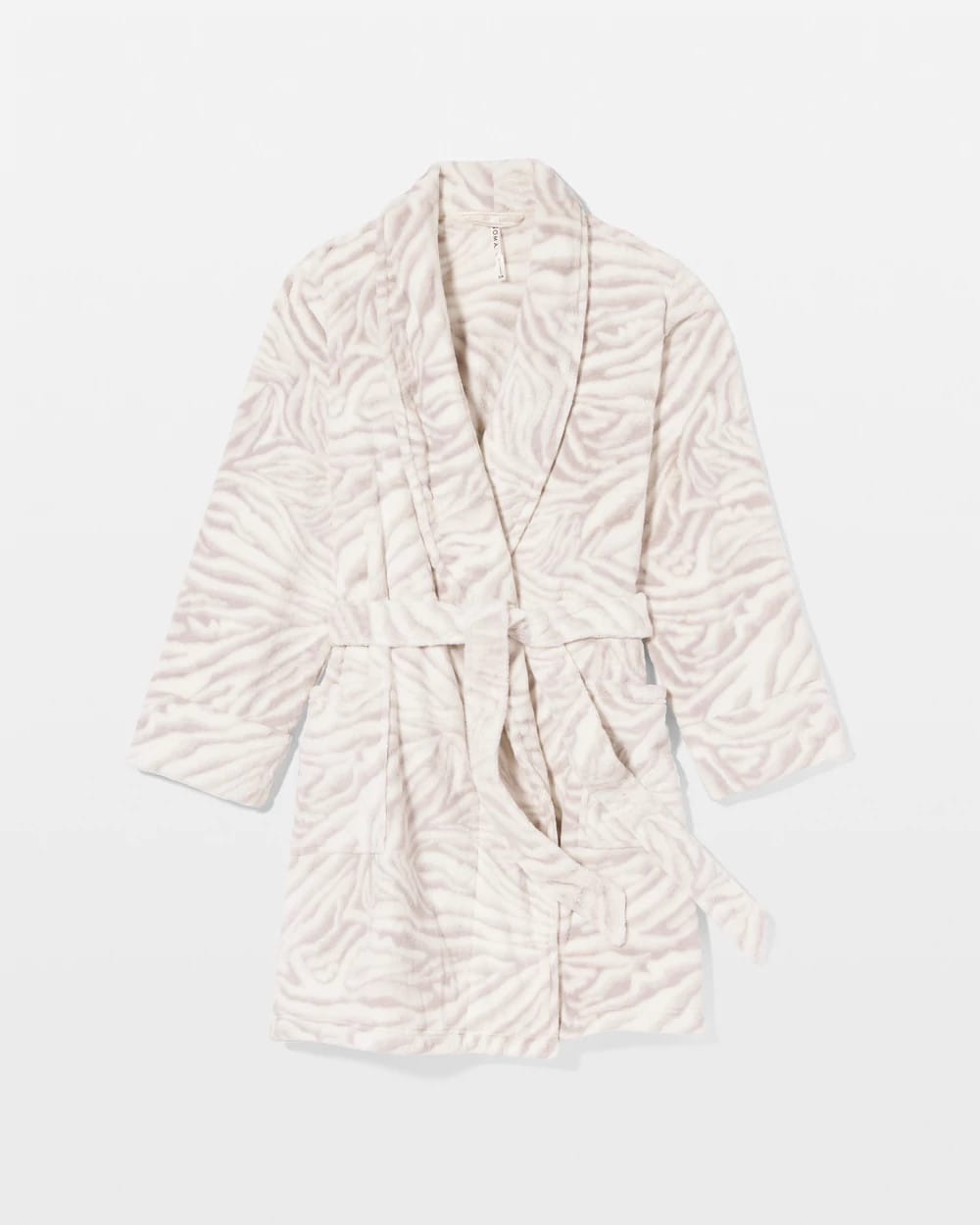 Plush Short Robe - ZEBRA ZEN GRAY GLASS | Soma Women