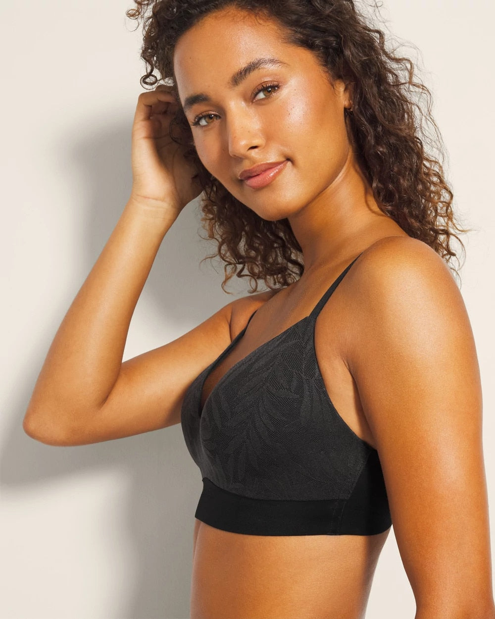 Wireless Bra with Lace - BLACK | Soma Women