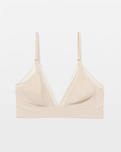 Geo Lace Trim Bralette - PALE SAND | Soma Women