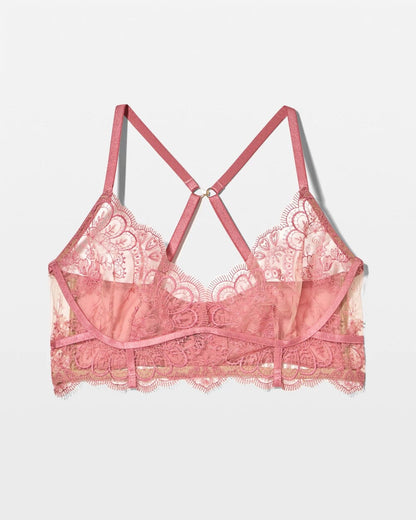 Tattoo Lace Embroidered Bralette - ANTIQUE PINK | Soma Women