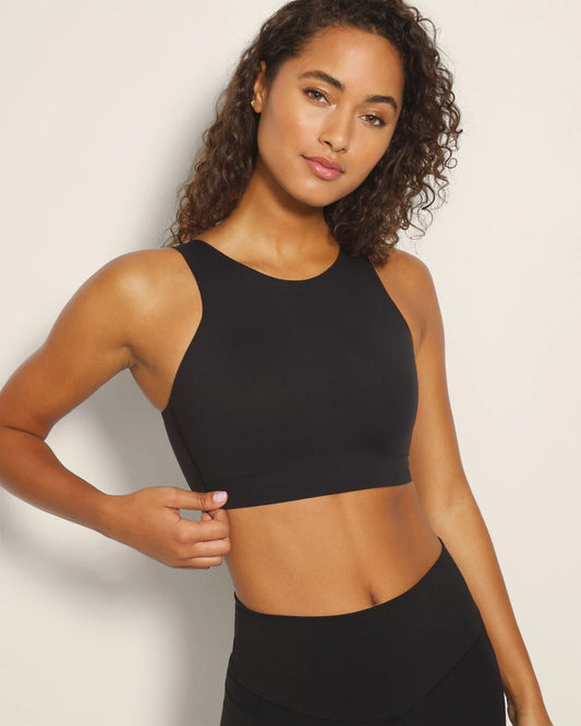 High-Neck Yoga Bra - BLACK | Soma Women