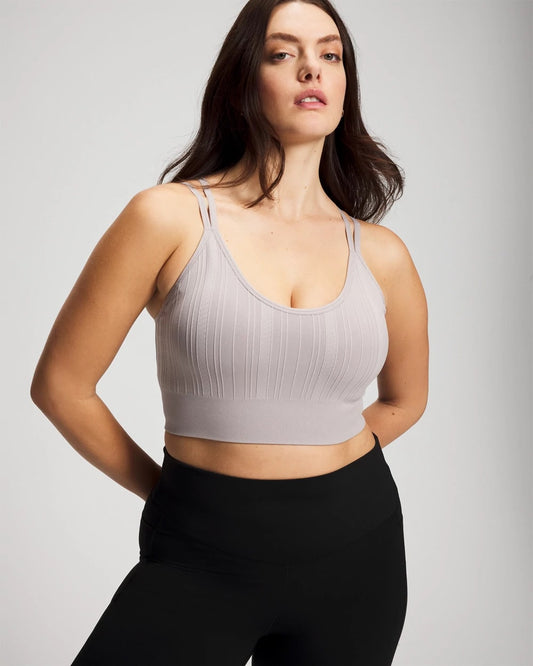 Seamless Bra With Strappy Back - MINERAL GRAY | Soma Women