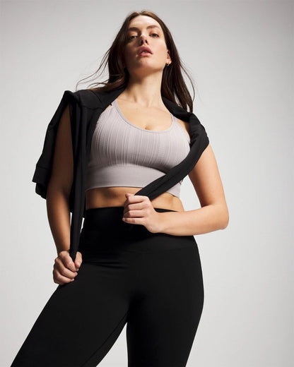 Seamless Bra With Strappy Back - MINERAL GRAY | Soma Women