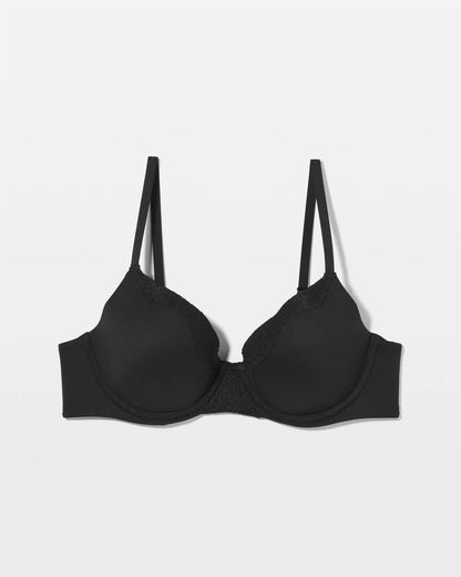 Embraceable Perfect Coverage Bra with Crochet Lace - BLACK | Soma Women