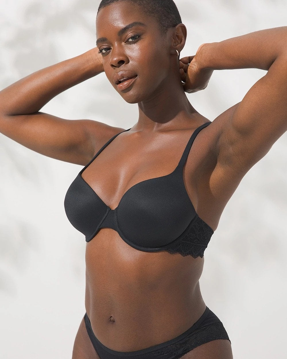 Embraceable Demi Bra with Lace Trim - BLACK | Soma Women