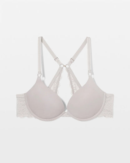 Push-Up Plunge Bra with Lace - GRAY GLASS | Soma Women