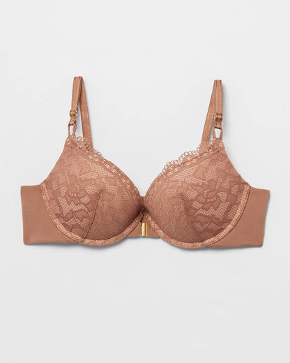 Push-Up Front-Close Bra with Lace - WARM SIENNA | Soma Women