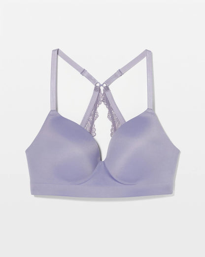 Luxe Wireless Bra with Lace Back - LAVENDER CLOUD | Soma Women