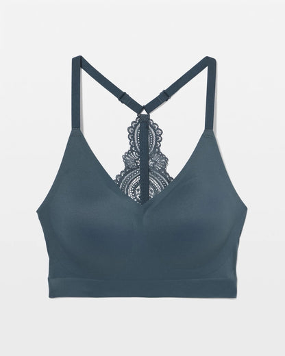 Racerback Bralette with Lace Back - PETROL | Soma Women