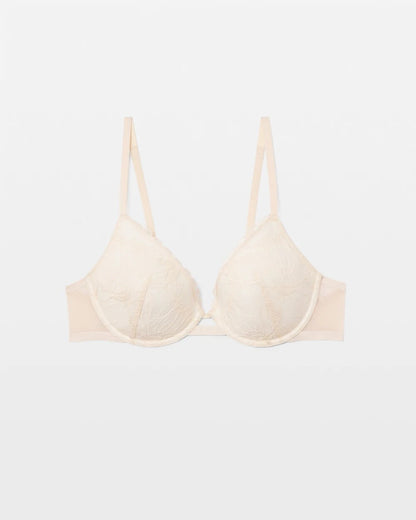 Plunge Bra with Lace - PALE SAND | Soma Women