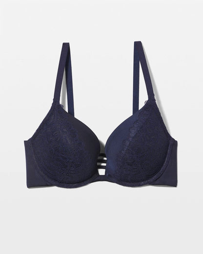 Push-up Plunge Bra with Lace - NIGHTFALL NAVY | Soma Women