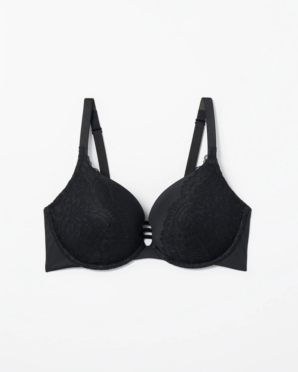 Push-up Plunge Bra with Lace - BLACK | Soma Women