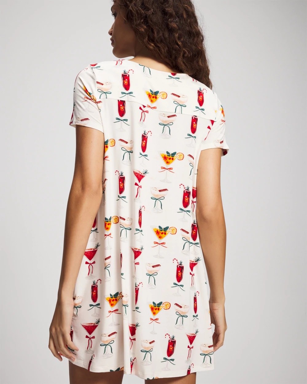 Short Sleeve Scoop Neck Sleepshirt - MERRY MIXES CHAMP | Soma Women