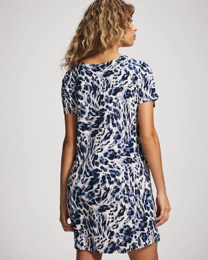 Short Sleeve Scoop Neck Sleepshirt - LOVELIEST LEOPARD PARCH M | Soma Women