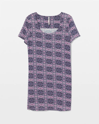 Short Sleeve Scoop Neck Sleepshirt - HAVEN TILE MINI LILAC WIN | Soma Women