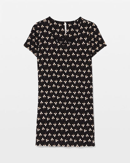 Short Sleeve Scoop Neck Sleepshirt - PEACEFUL PETALS BLACK | Soma Women