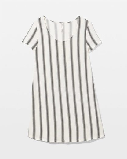 Short Sleeve Scoop Neck Sleepshirt - HAMPTON STRIPE BLACK | Soma Women