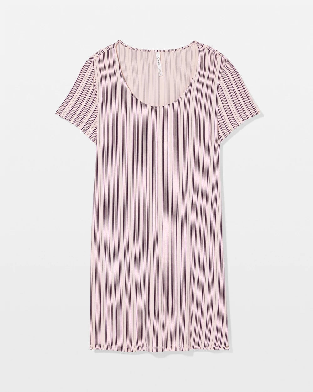 Short Sleeve Scoop Neck Sleepshirt - AMITY STRIPE SEPIA ROSE | Soma Women