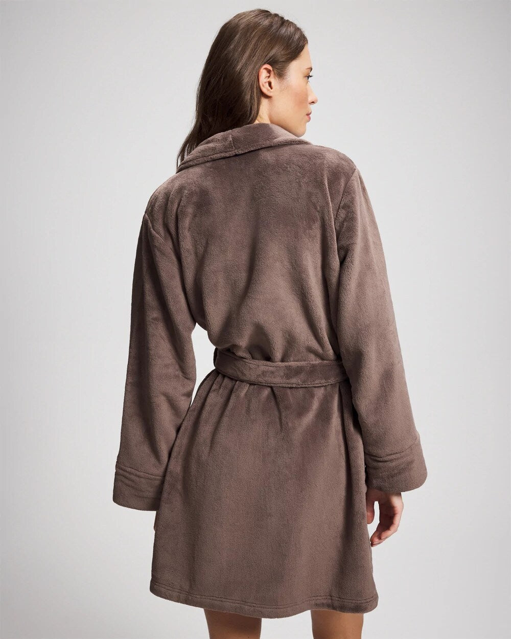 Plush Short Robe - DARK TAUPE | Soma Women
